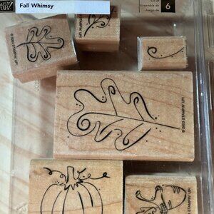 Retired Stampin' Up Fall Whimsy Autumn Leaves Stamp Set